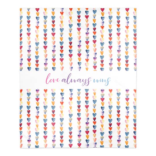 Love Always Wins Sherpa Fleece Throw Blanket